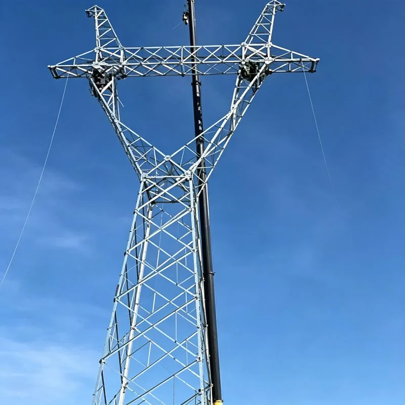 Torre de transmissão de energia em aço angular galvanizado