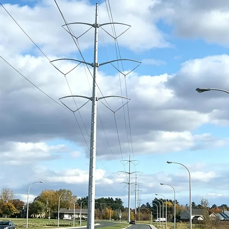 High Voltage Galvanized Steel Pipe Tower
