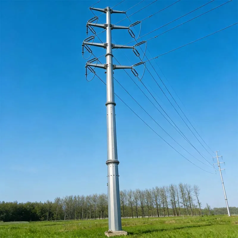 Poste de transmissão de tubo de aço