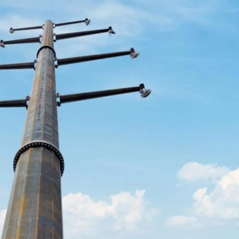 Poste de transmissão tubular de aço